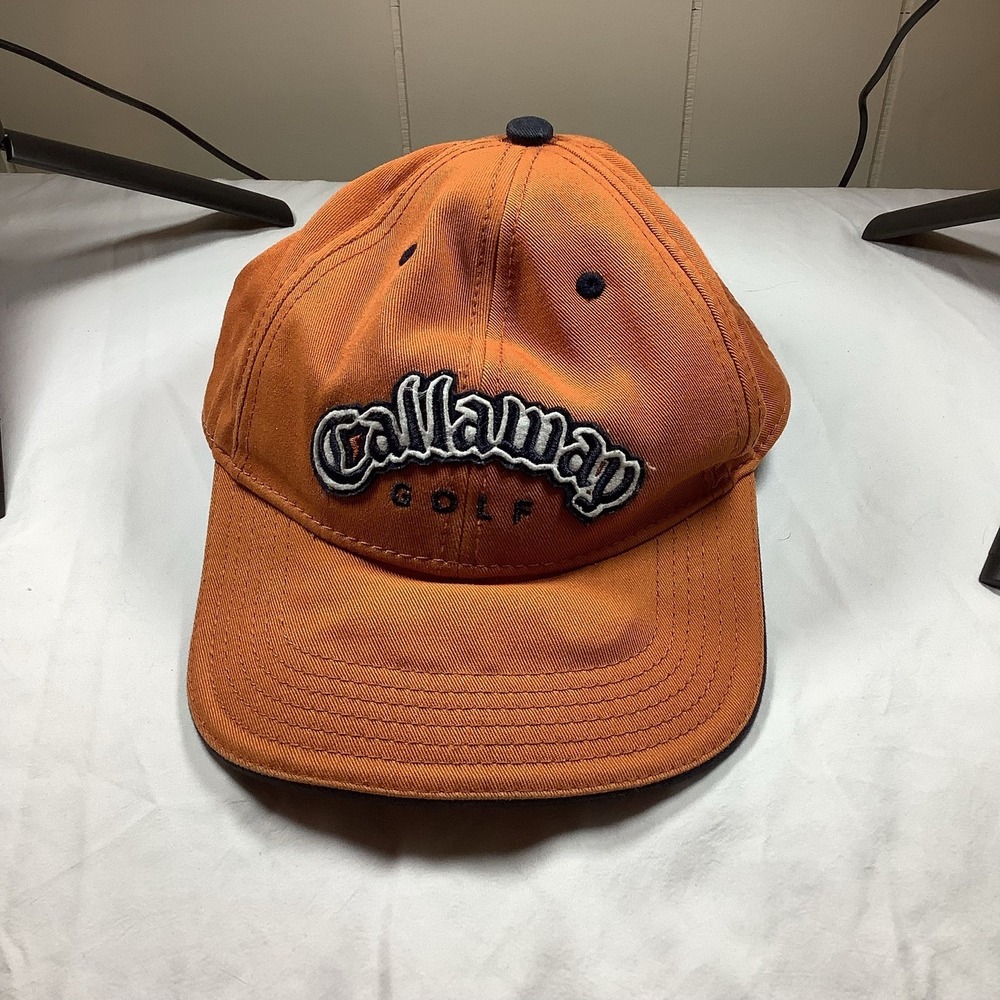 Callaway Golf‎ Hat Orange Baseball Cap Adjustable Strapback Logo Mens